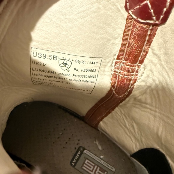 Ariat Original Baby Fat Red Boots Hard To Find SZ 9.5 - Picture 12 of 14